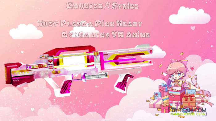 [CS 1.6] Weapon Model - Ruby Pink Heart Plasma Gun